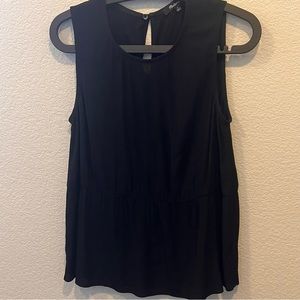 MADEWELL Crepe Sleeveless Peplum Blouse Sz S